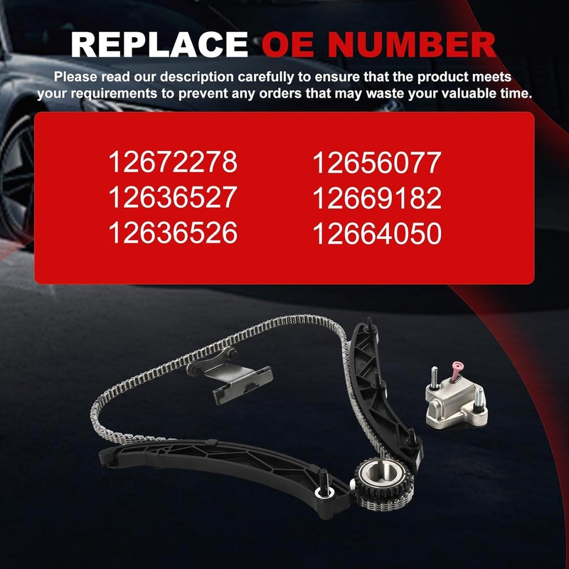Autodevil Store Timing Chain kit Compatible with Cruze Equinox Malibu Volt Terrain Encore 2016-2019 1.4L 1.5L Engine Parts Replace 12672278 12636527 1266918 - Image 2